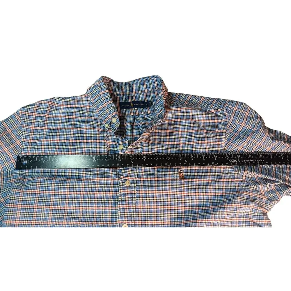 Ralph Lauren Plaid Button Down Shirt Men’s L Long Sleeve Preppy Y2K Classic